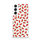Watermelon Fruit Pattern White Galaxy S22 / S22 Plus Case