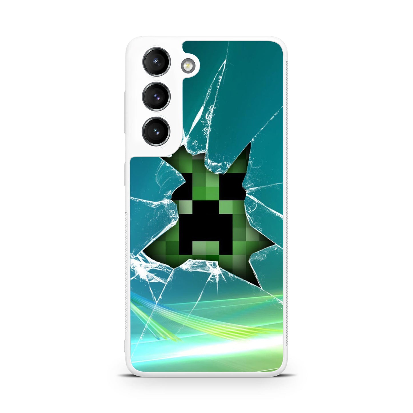 Creeper Glass Broken Green Galaxy S22 / S22 Plus Case