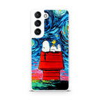 Dog Lying Under Starry Night Van Gogh Galaxy S22 / S22 Plus Case