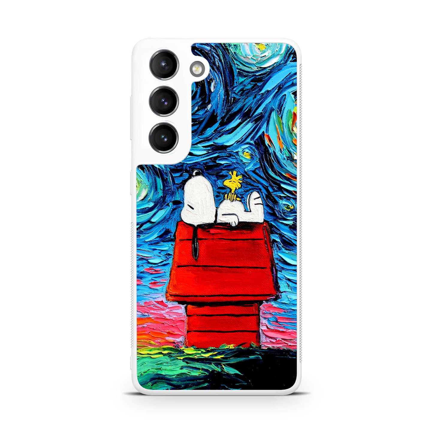 Dog Lying Under Starry Night Van Gogh Galaxy S22 / S22 Plus Case