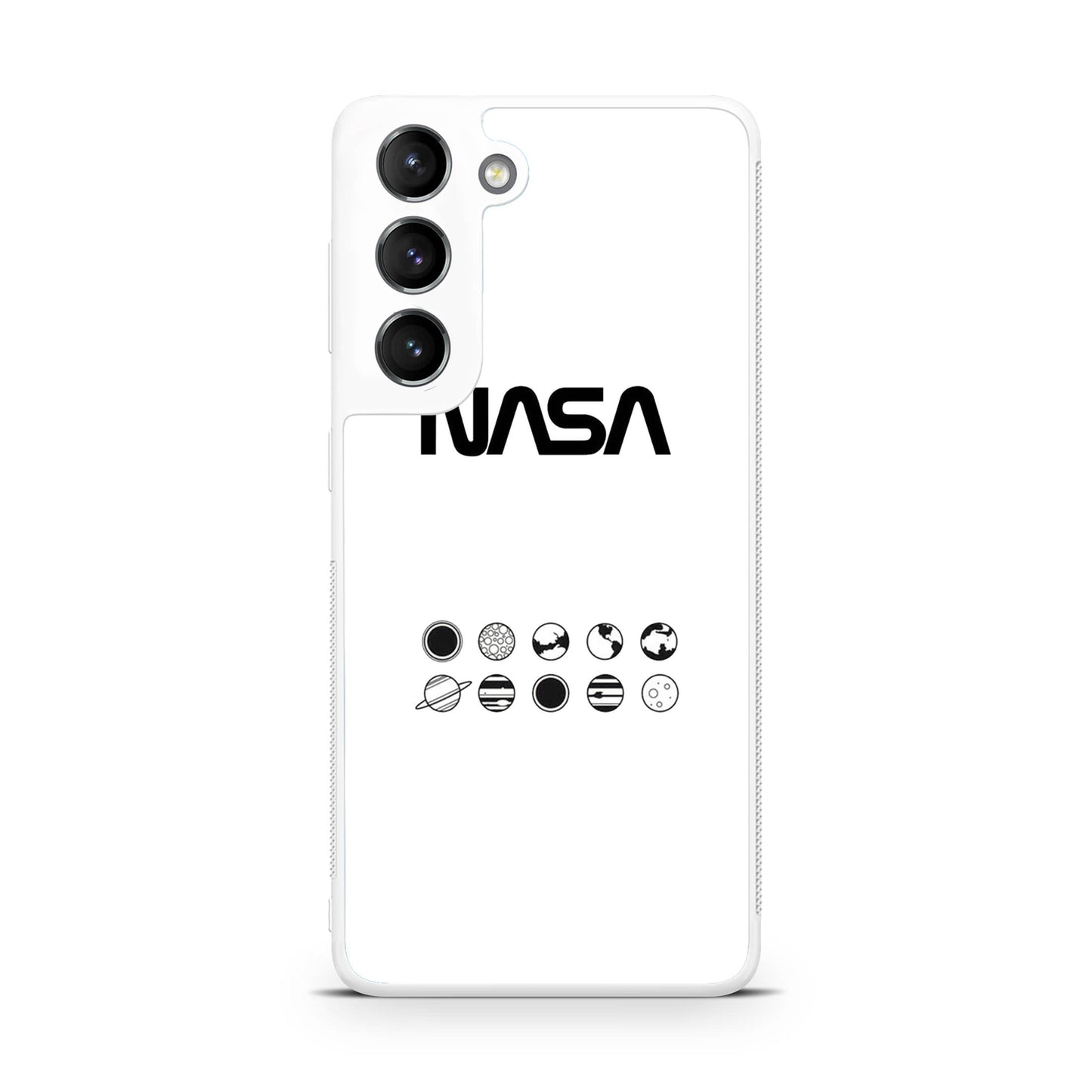 NASA Minimalist White Galaxy S22 / S22 Plus Case