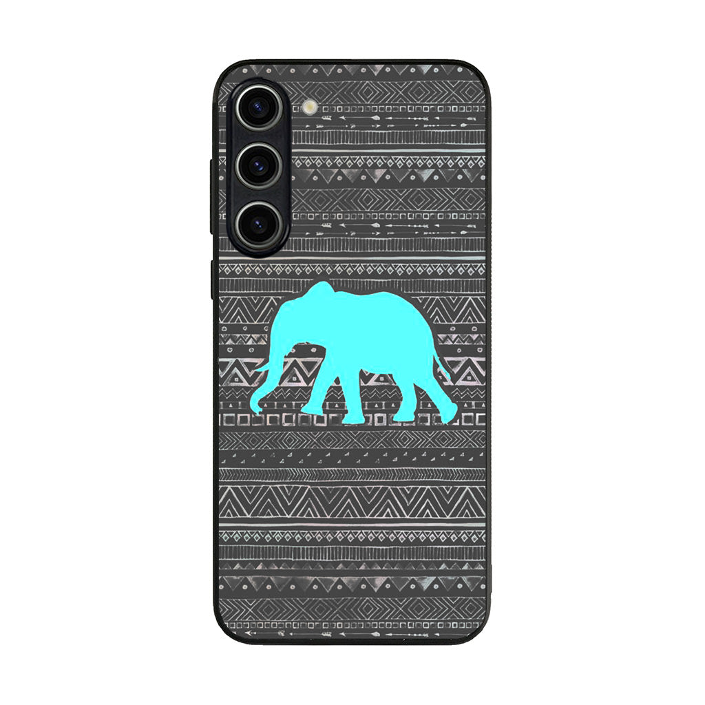 Aztec Elephant Turquoise Samsung Galaxy S23 / S23 Plus Case