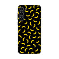 Bananas Fruit Pattern Black Samsung Galaxy S23 / S23 Plus Case