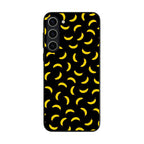 Bananas Fruit Pattern Black Samsung Galaxy S23 / S23 Plus Case