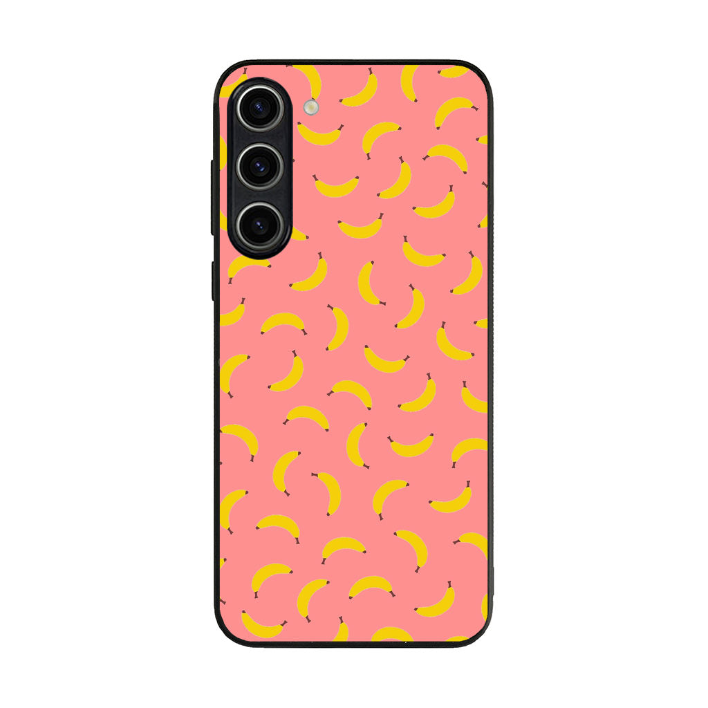 Bananas Fruit Pattern Pink Samsung Galaxy S23 / S23 Plus Case