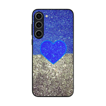 Love Glitter Blue and Grey Samsung Galaxy S23 / S23 Plus Case