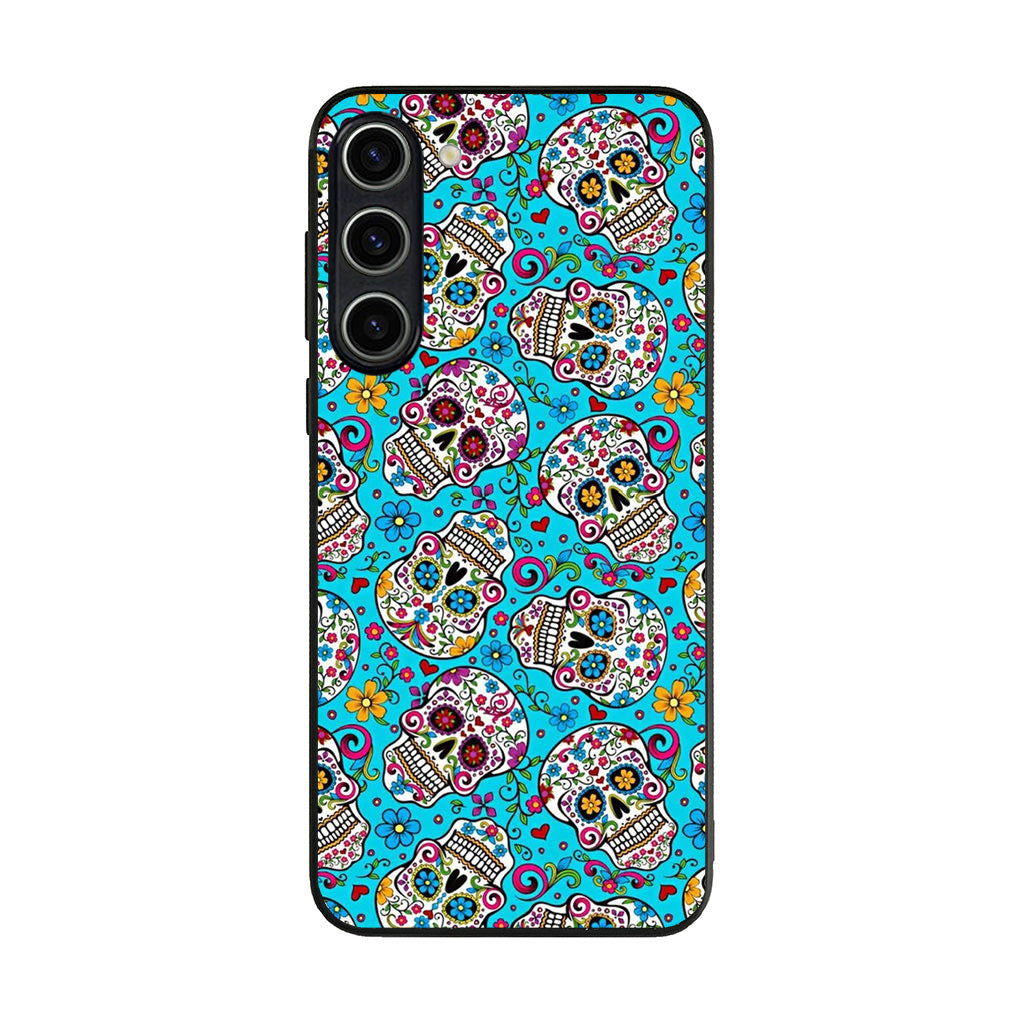 Skull Floral Sugar Samsung Galaxy S23 / S23 Plus Case