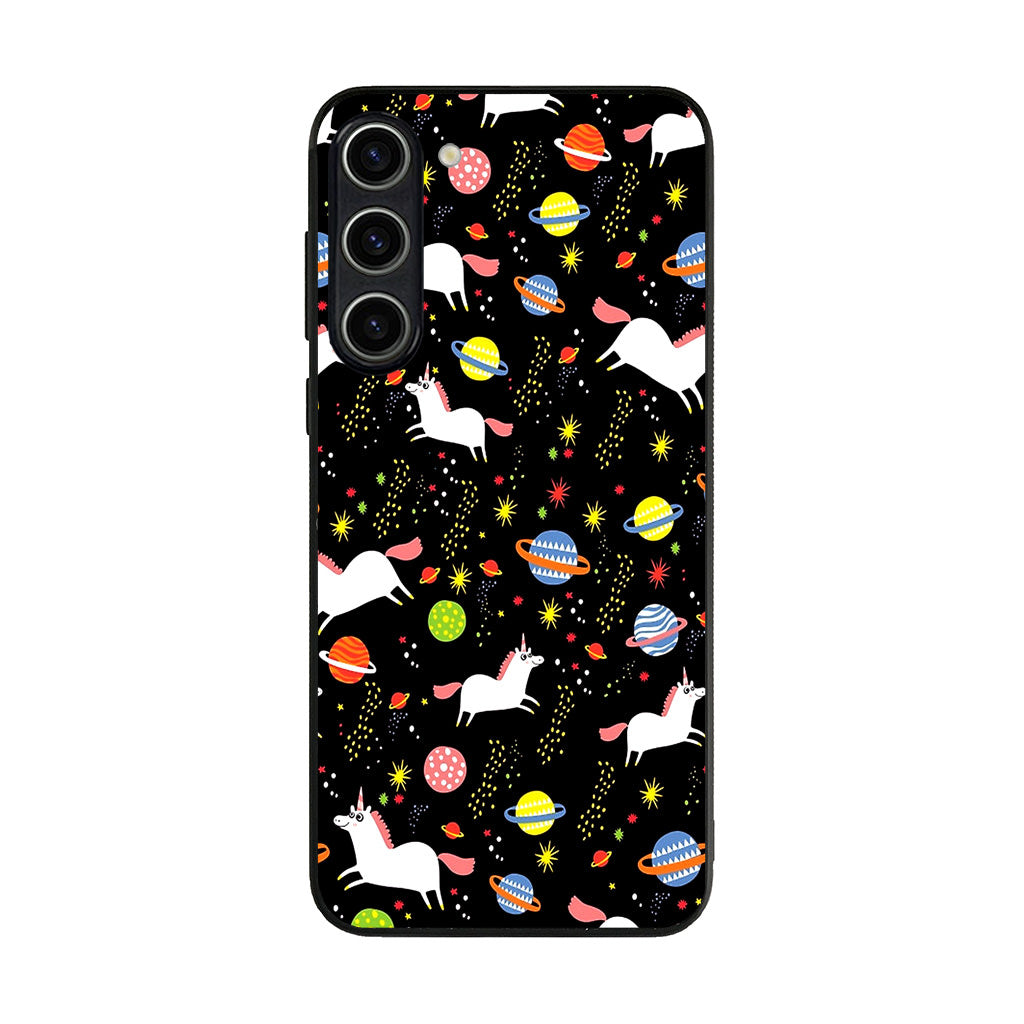 Space Unicorn Pattern Samsung Galaxy S23 / S23 Plus Case
