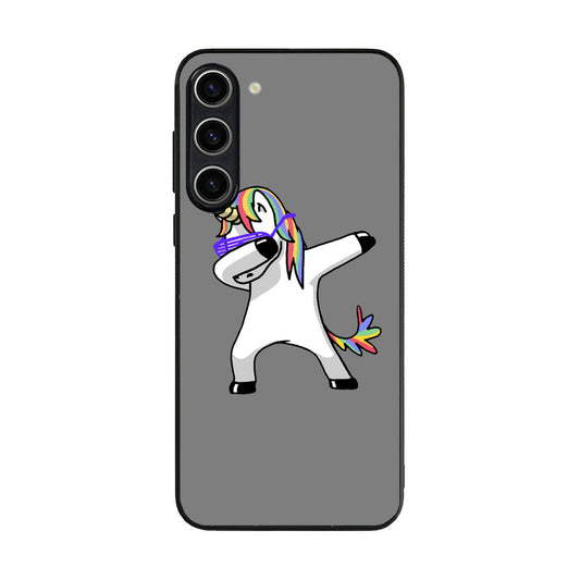 Unicorn Dabbing Grey Samsung Galaxy S23 / S23 Plus Case