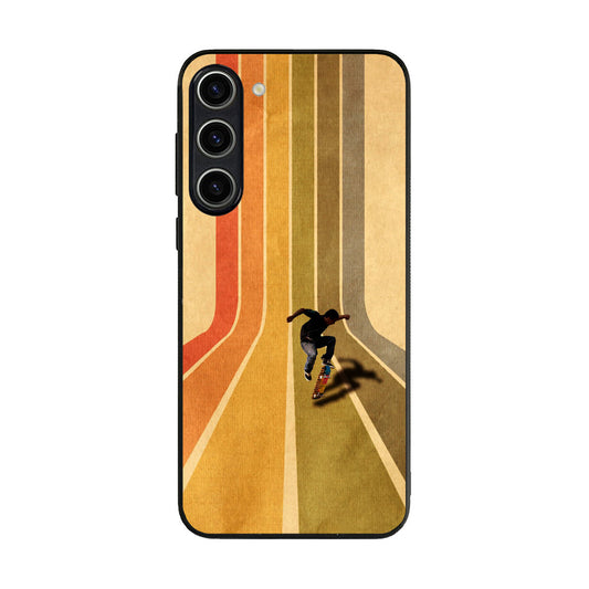 Vintage Skateboard On Colorful Stipe Runway Samsung Galaxy S23 / S23 Plus Case