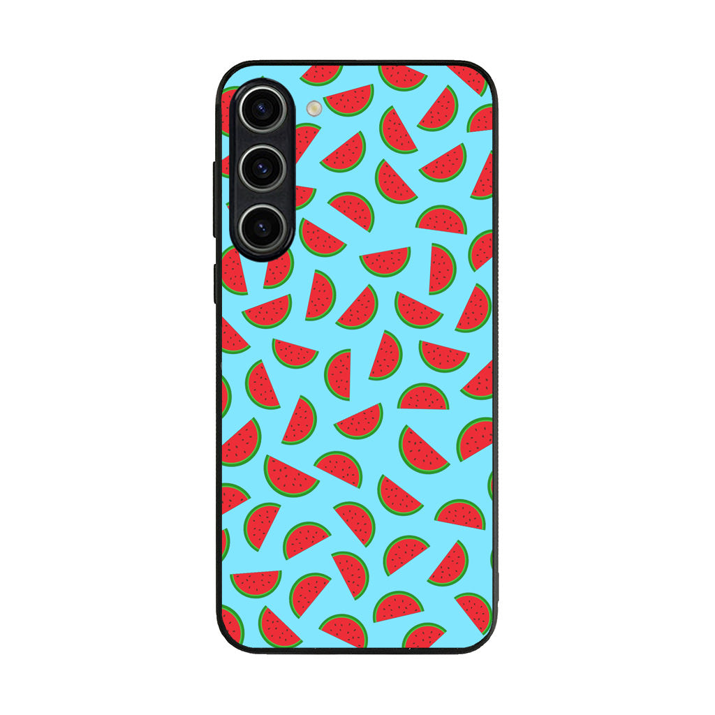 Watermelon Fruit Pattern Blue Samsung Galaxy S23 / S23 Plus Case