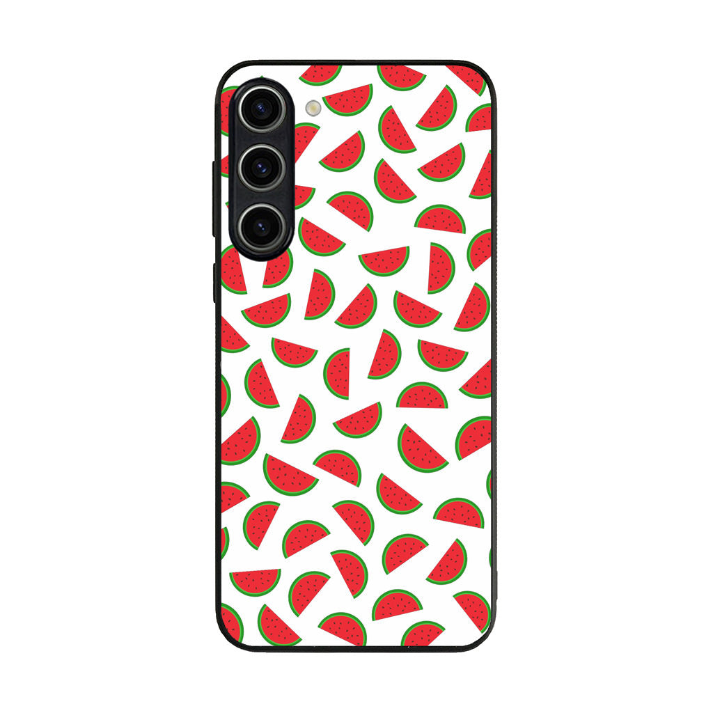 Watermelon Fruit Pattern White Samsung Galaxy S23 / S23 Plus Case