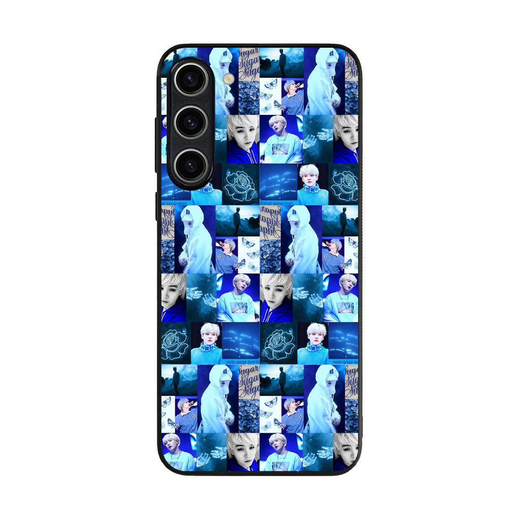 BTS Suga Blue Aesthetic Collage Samsung Galaxy S23 / S23 Plus Case