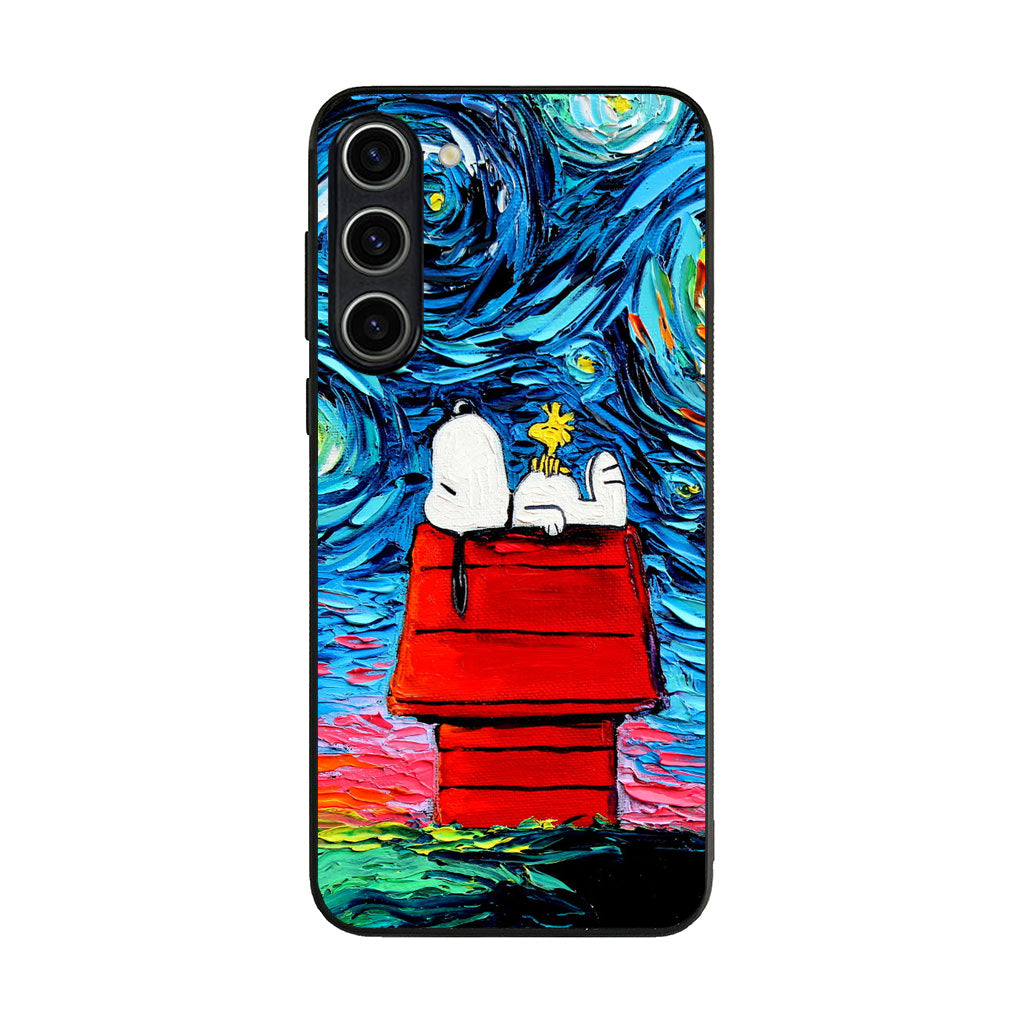 Dog Lying Under Starry Night Van Gogh Samsung Galaxy S23 / S23 Plus Case