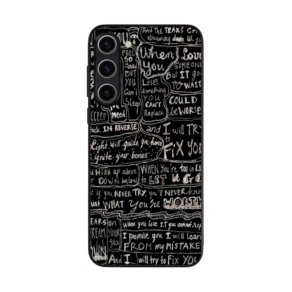 Fix You Lyrics Samsung Galaxy S23 / S23 Plus Case