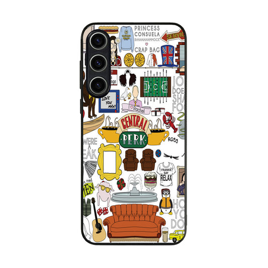 Friends TV Show Central Perk Sticker Samsung Galaxy S23 / S23 Plus Case