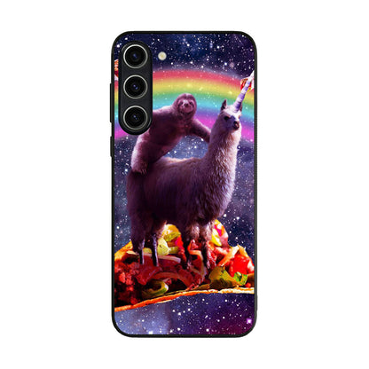 LLama And Sloth On Space Samsung Galaxy S23 / S23 Plus Case