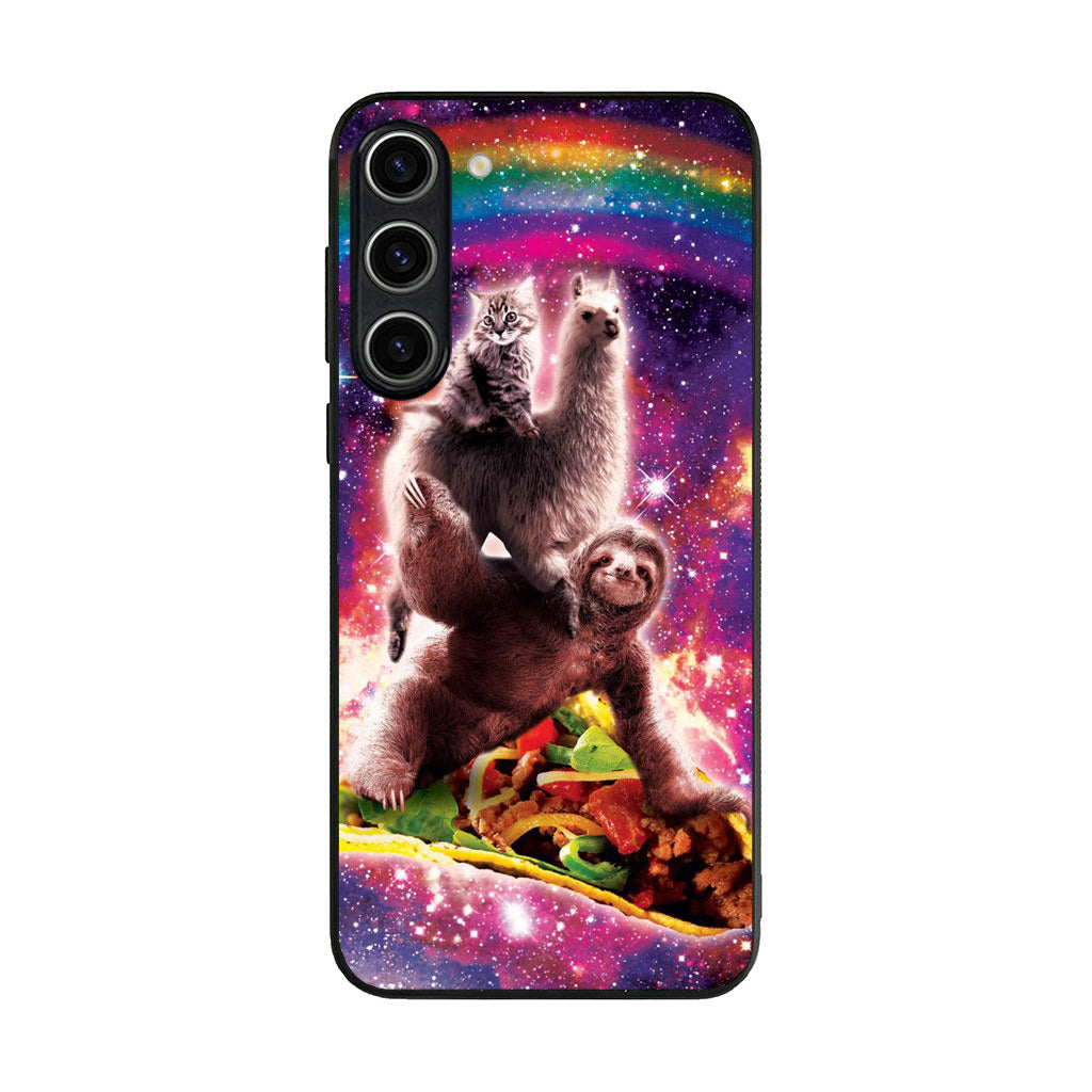 LLama Sloth And Cat Playing Together Samsung Galaxy S23 / S23 Plus Case