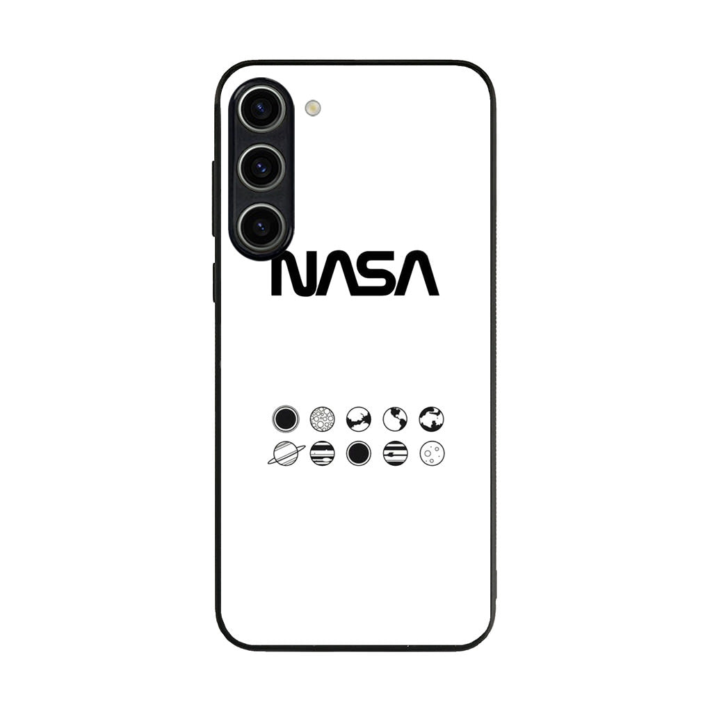 NASA Minimalist White Samsung Galaxy S23 / S23 Plus Case