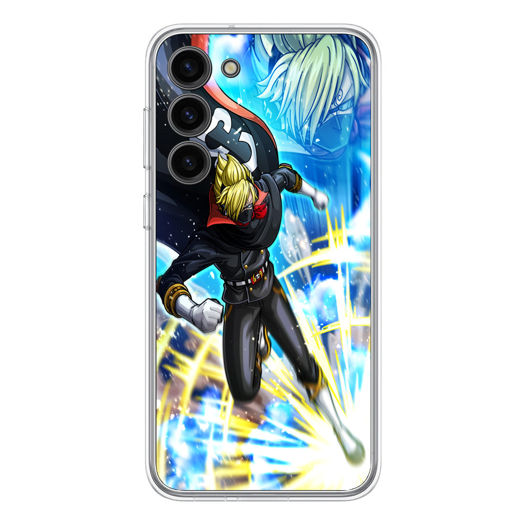 Sanji In Stealth Black Suit Samsung Galaxy S23 / S23 Plus Case