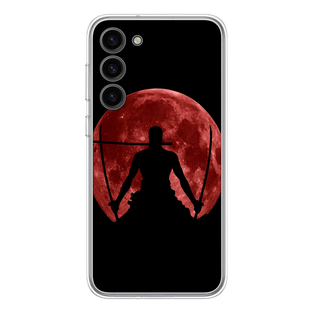 Silhouette Of Zoro In Santoryu Mode Samsung Galaxy S23 / S23 Plus Case