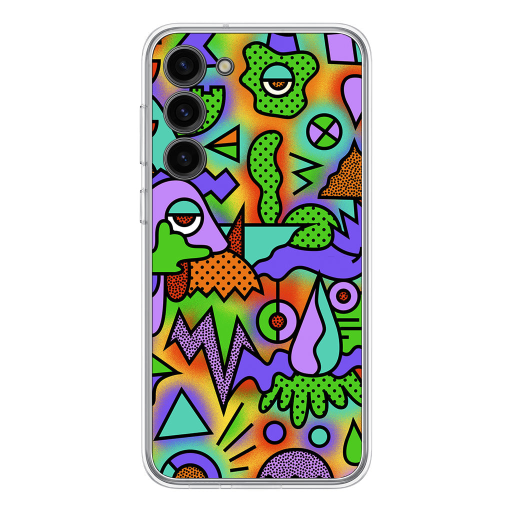 Abstract Colorful Doodle Art Samsung Galaxy S23 / S23 Plus Case