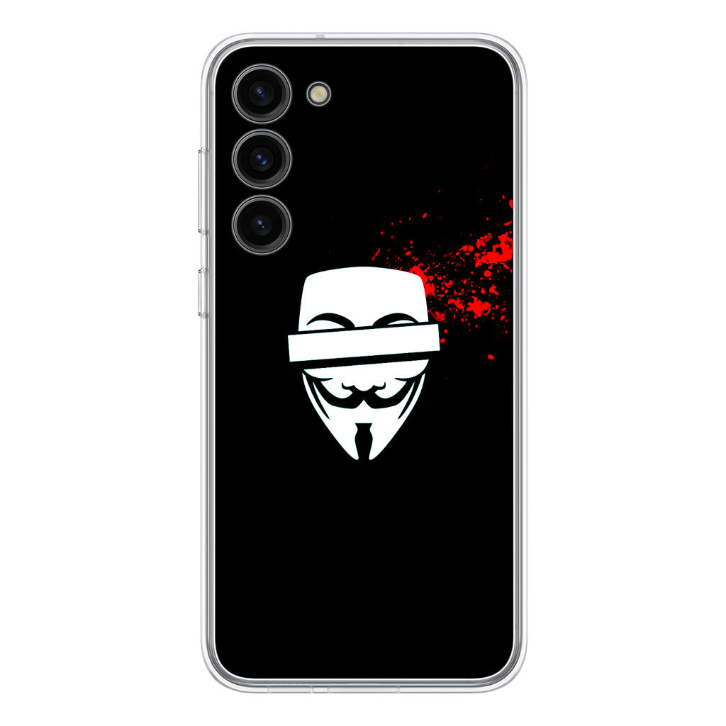 Anonymous Blood Splashes Samsung Galaxy S23 / S23 Plus Case