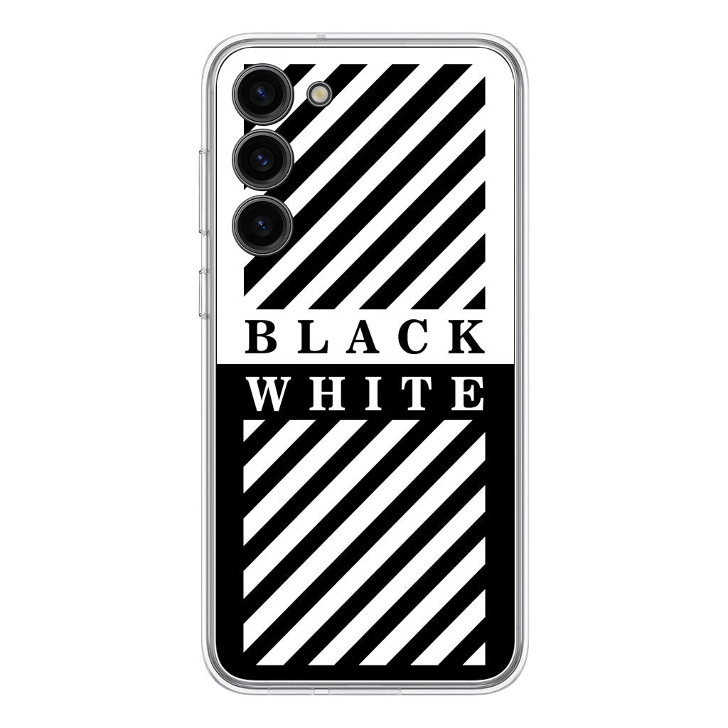 Black White Stripes Samsung Galaxy S23 / S23 Plus Case