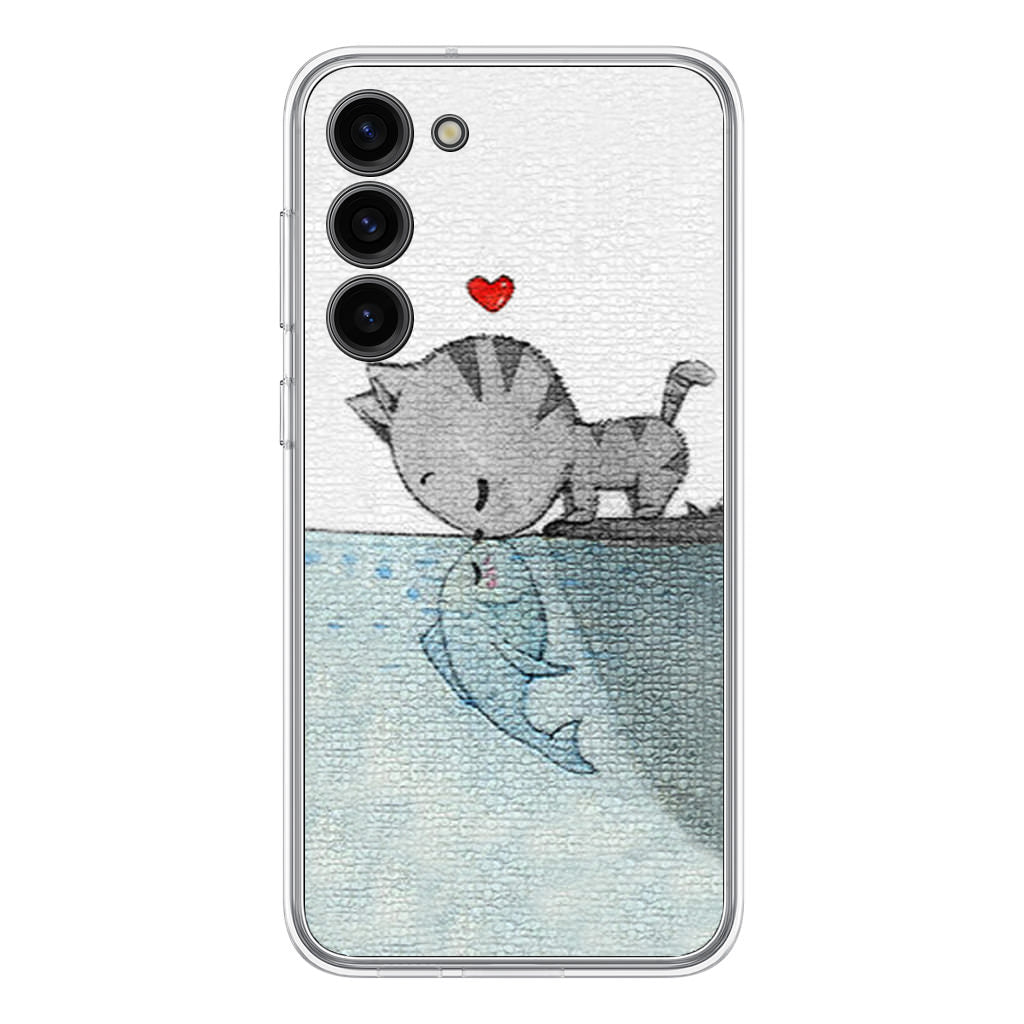 Cat Fish Kisses Samsung Galaxy S23 / S23 Plus Case