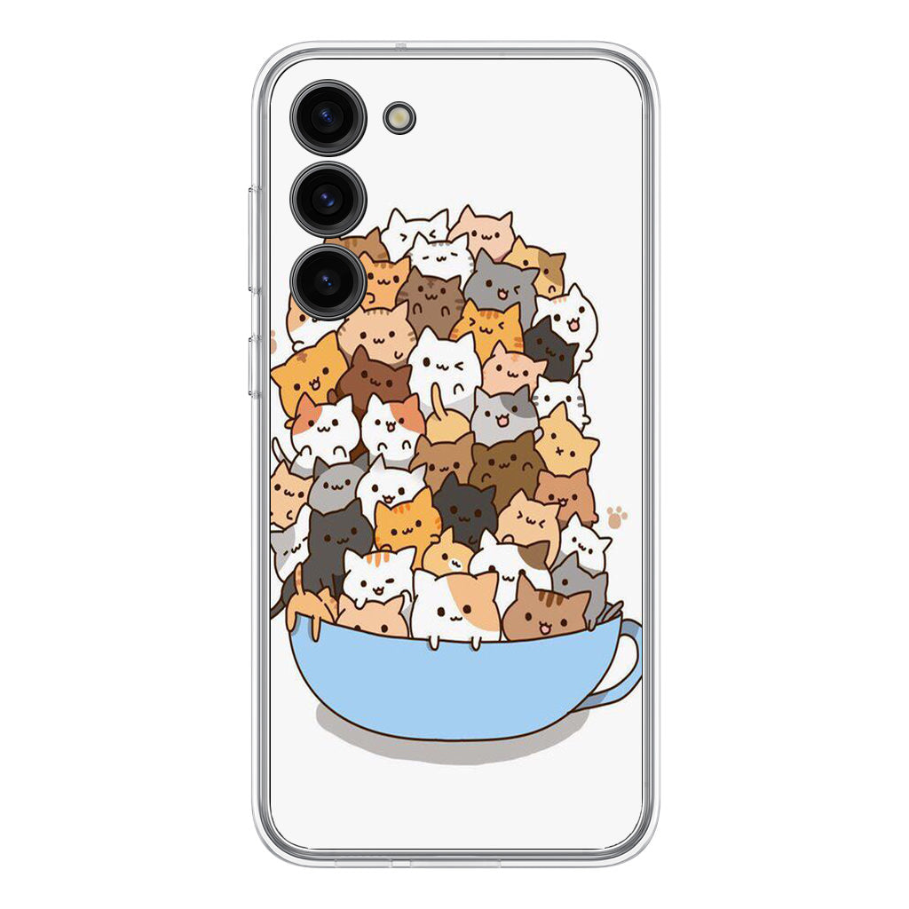 Cats on A Bowl Samsung Galaxy S23 / S23 Plus Case