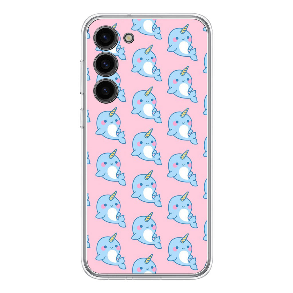 Horned Whales Pattern Samsung Galaxy S23 / S23 Plus Case