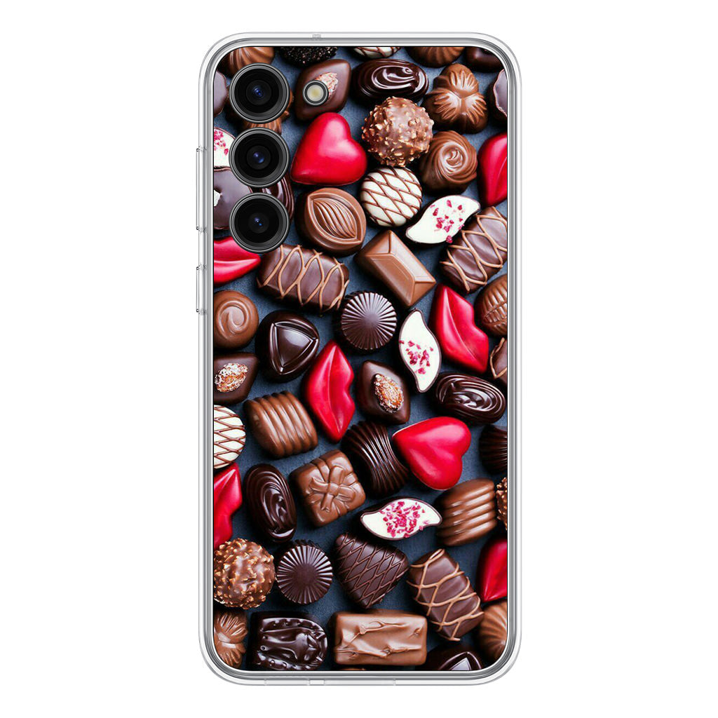 I Love Choco Pattern Samsung Galaxy S23 / S23 Plus Case