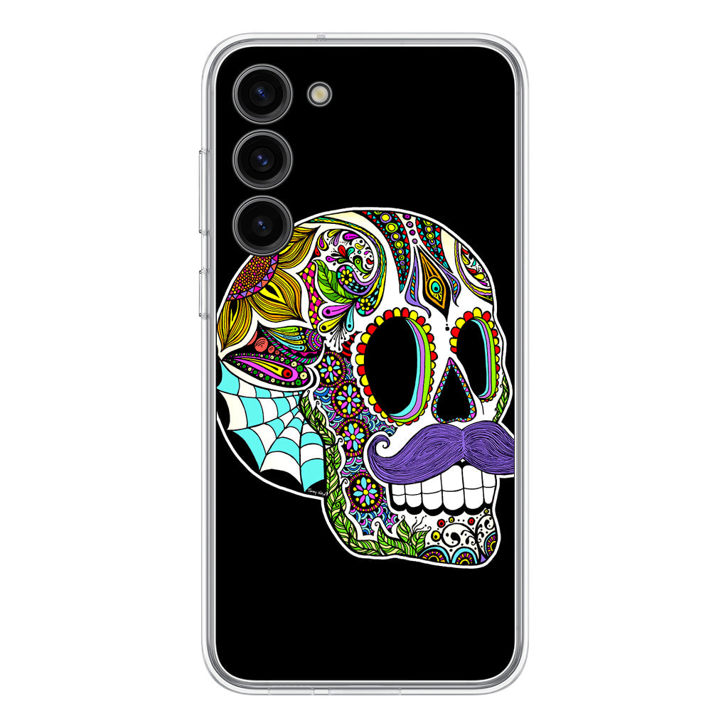 Mustache Sugar Skull Samsung Galaxy S23 / S23 Plus Case