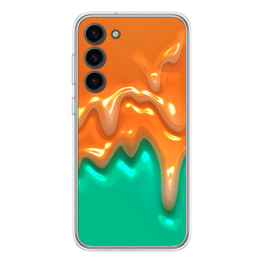 Orange Paint Dripping Samsung Galaxy S23 / S23 Plus Case