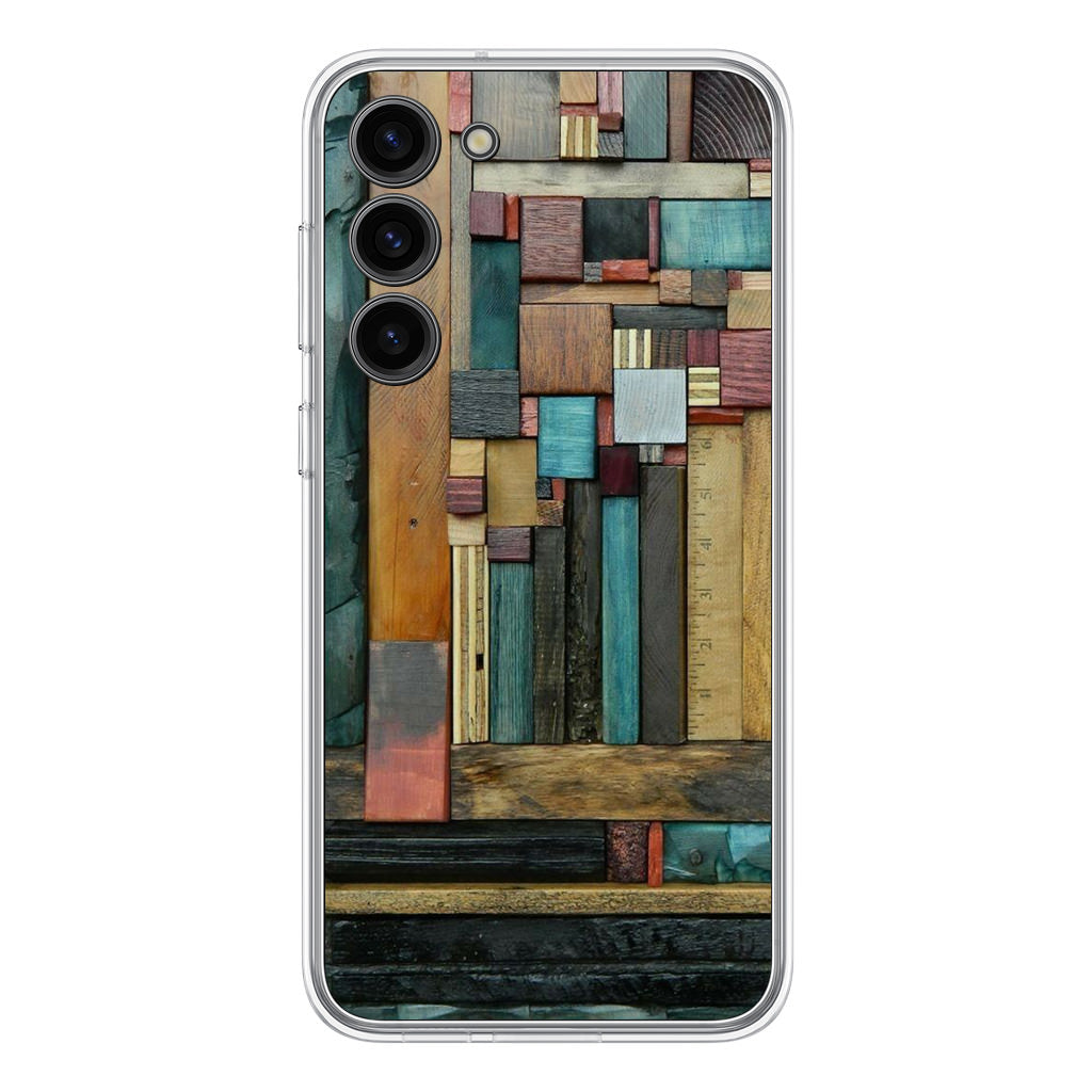 Painted Abstract Wood Sculptures Samsung Galaxy S23 / S23 Plus Case