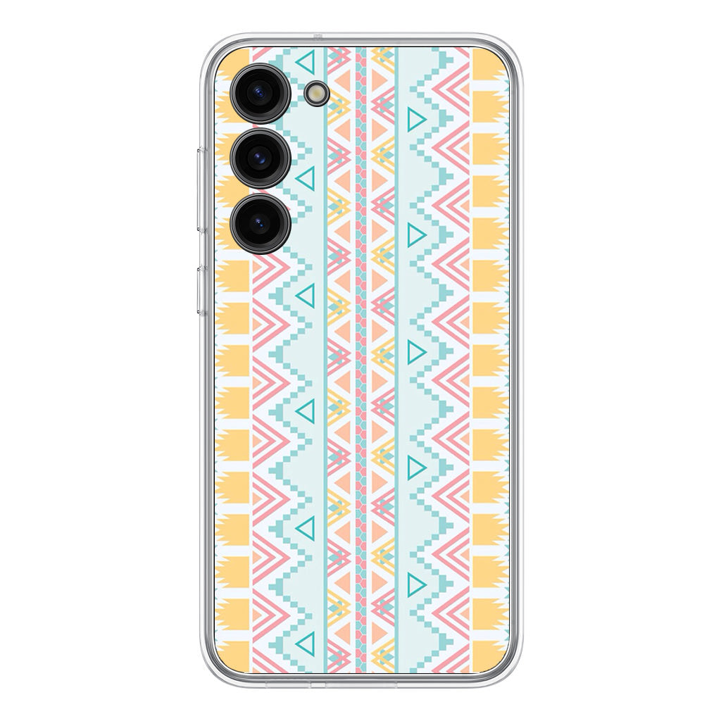 Peach Aztec Pattern Samsung Galaxy S23 / S23 Plus Case