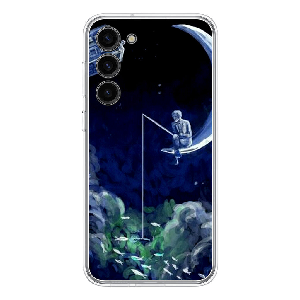 Tardis Walking To The Moon Samsung Galaxy S23 / S23 Plus Case