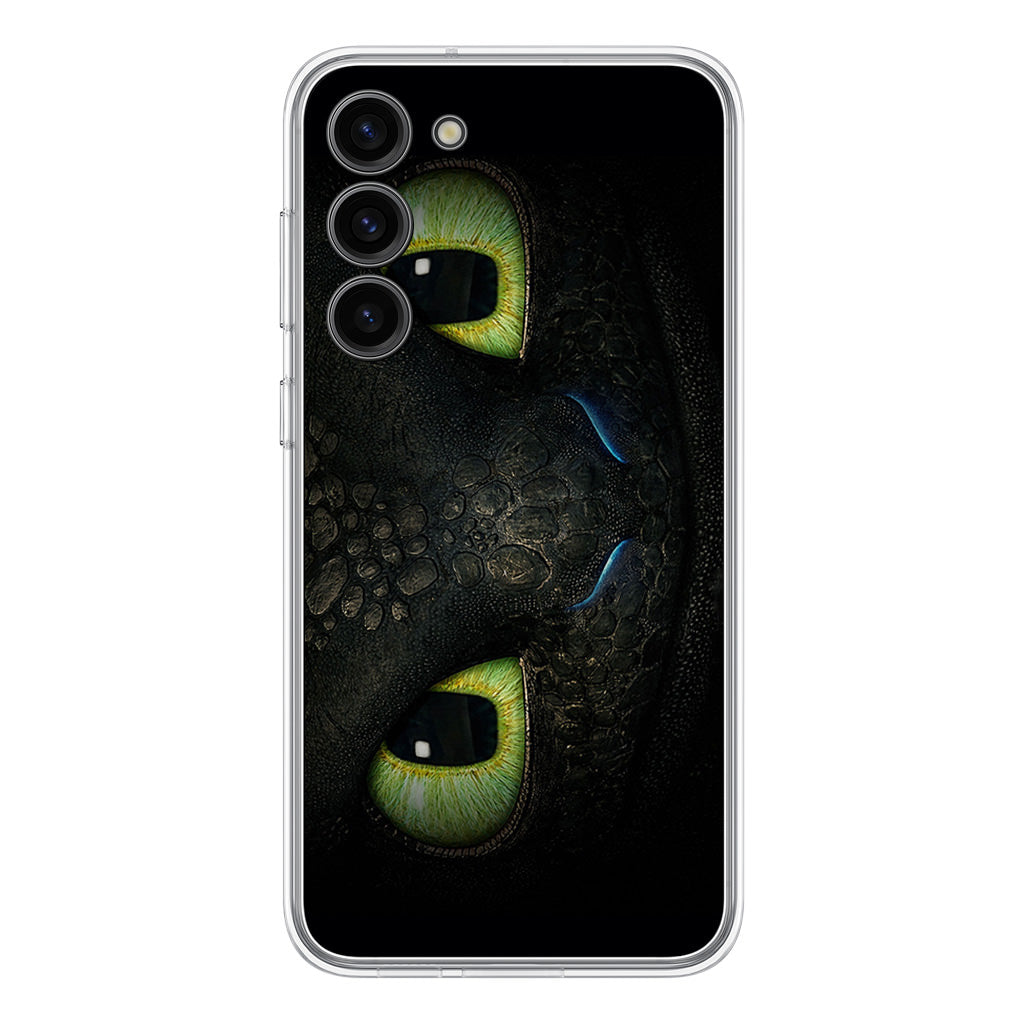 Toothless Dragon Eyes Close Up Samsung Galaxy S23 / S23 Plus Case