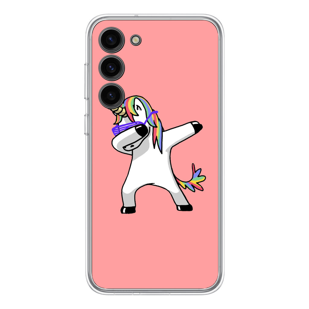 Unicorn Dabbing Pink Samsung Galaxy S23 / S23 Plus Case