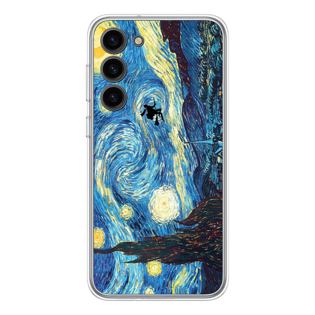 Witch on The Starry Night Sky Samsung Galaxy S23 / S23 Plus Case