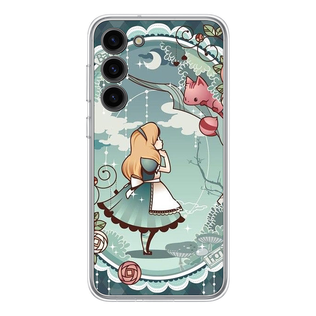 Alice And Cheshire Cat Poster Samsung Galaxy S23 / S23 Plus Case