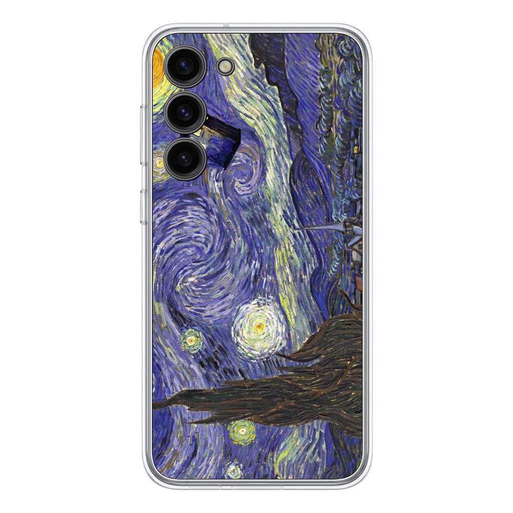 Dr Who Tardis In Van Gogh Starry Night Samsung Galaxy S23 / S23 Plus Case