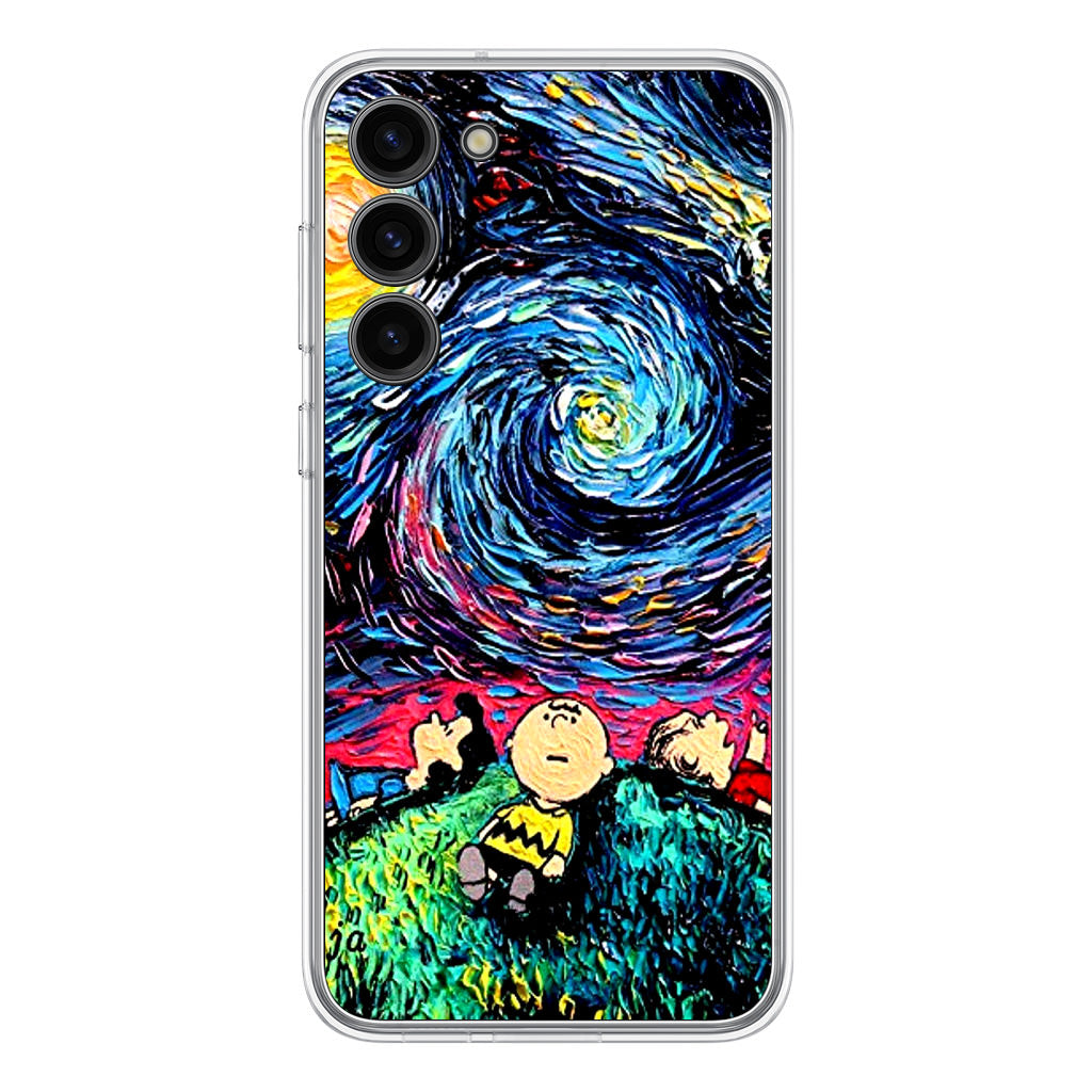 Peanuts At Starry Night Samsung Galaxy S23 / S23 Plus Case