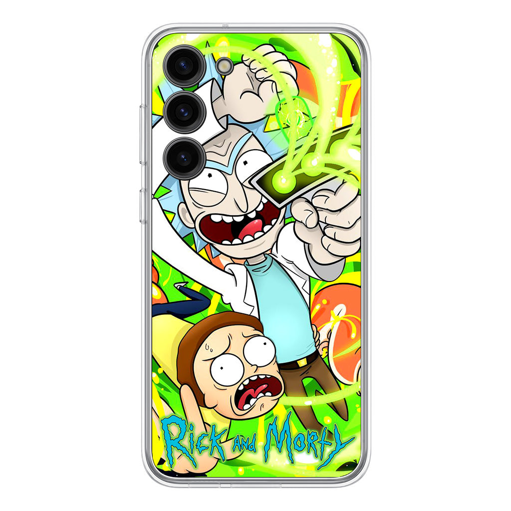 Rick And Morty Shoot Portal Gun Samsung Galaxy S23 / S23 Plus Case