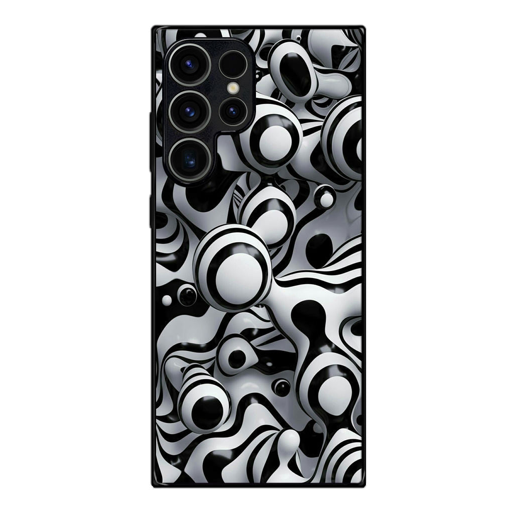 Abstract Art Black White Samsung Galaxy S23 Ultra Case