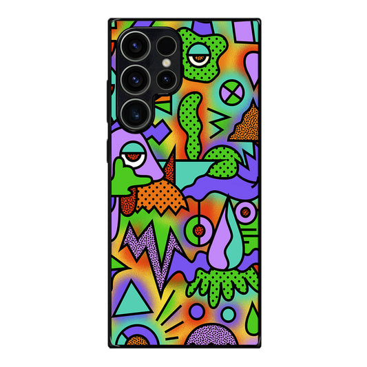 Abstract Colorful Doodle Art Samsung Galaxy S23 Ultra Case