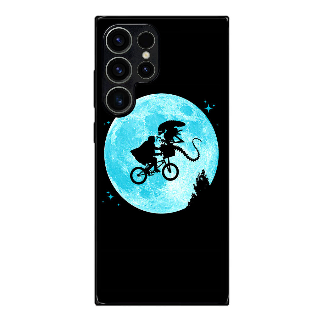 Alien Bike to the Moon Samsung Galaxy S23 Ultra Case