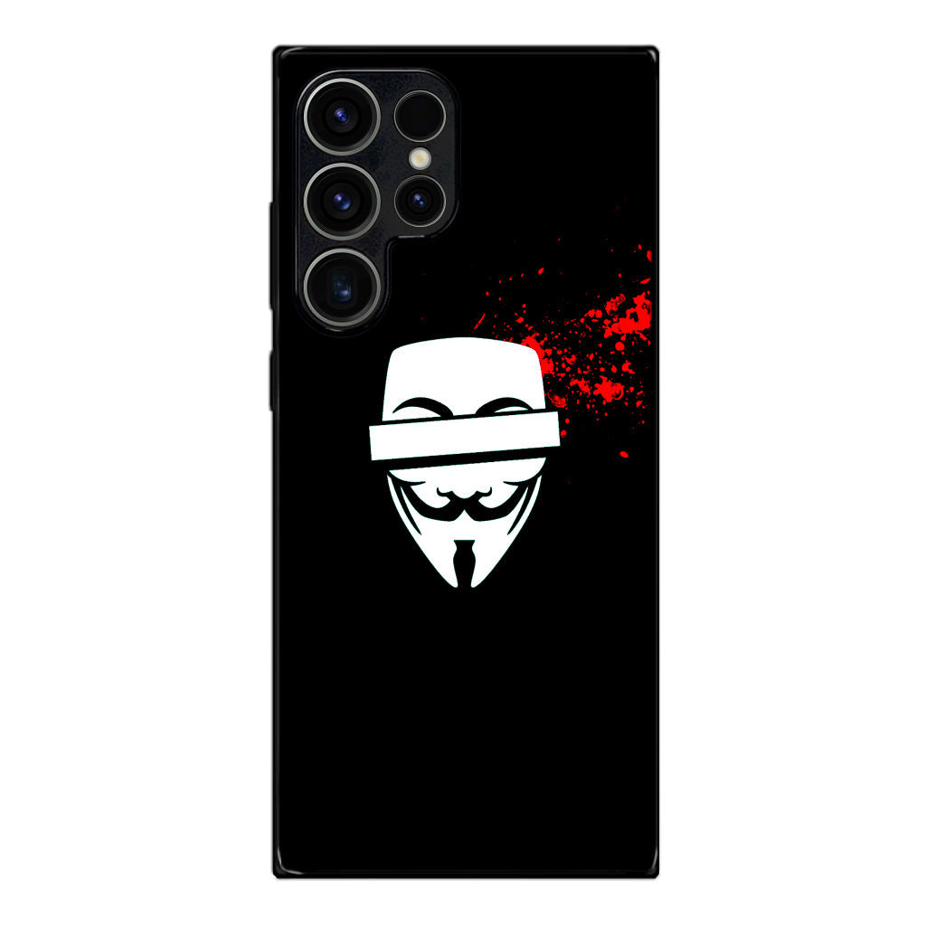 Anonymous Blood Splashes Samsung Galaxy S23 Ultra Case