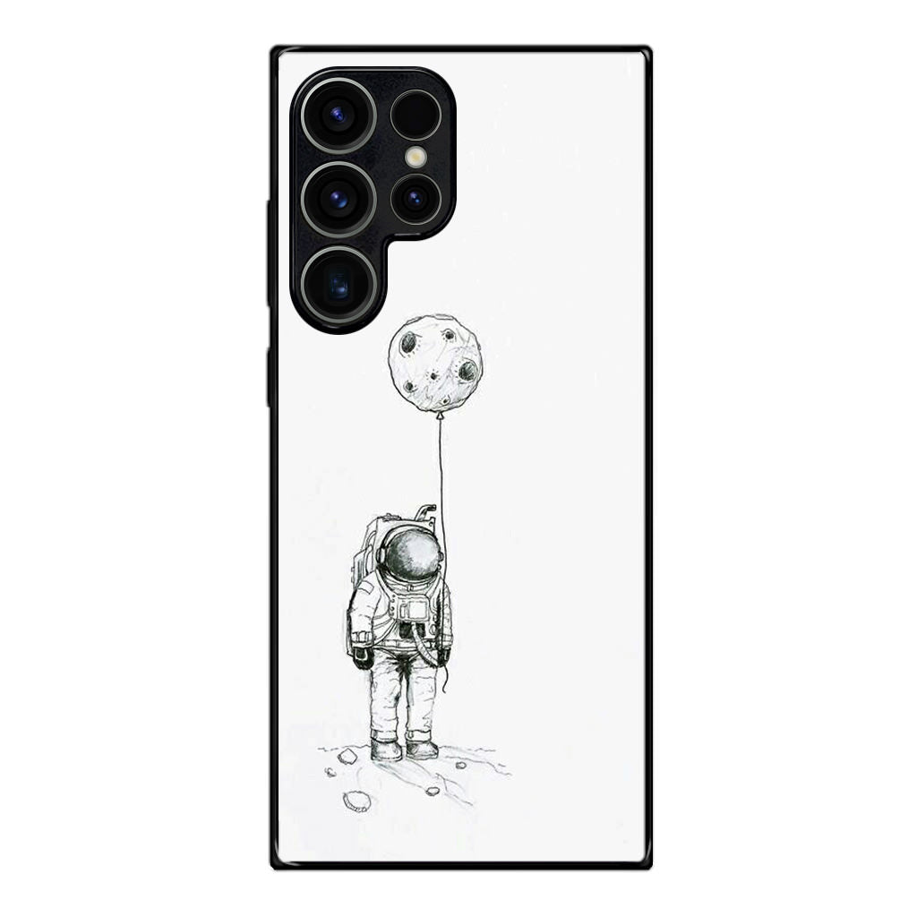 Astronaut Moon Balloon Samsung Galaxy S23 Ultra Case