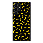 Bananas Fruit Pattern Black Samsung Galaxy S23 Ultra Case